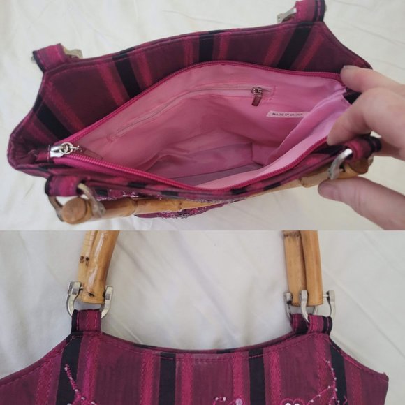 Bamboo-handled handbag - Picture 3 of 4